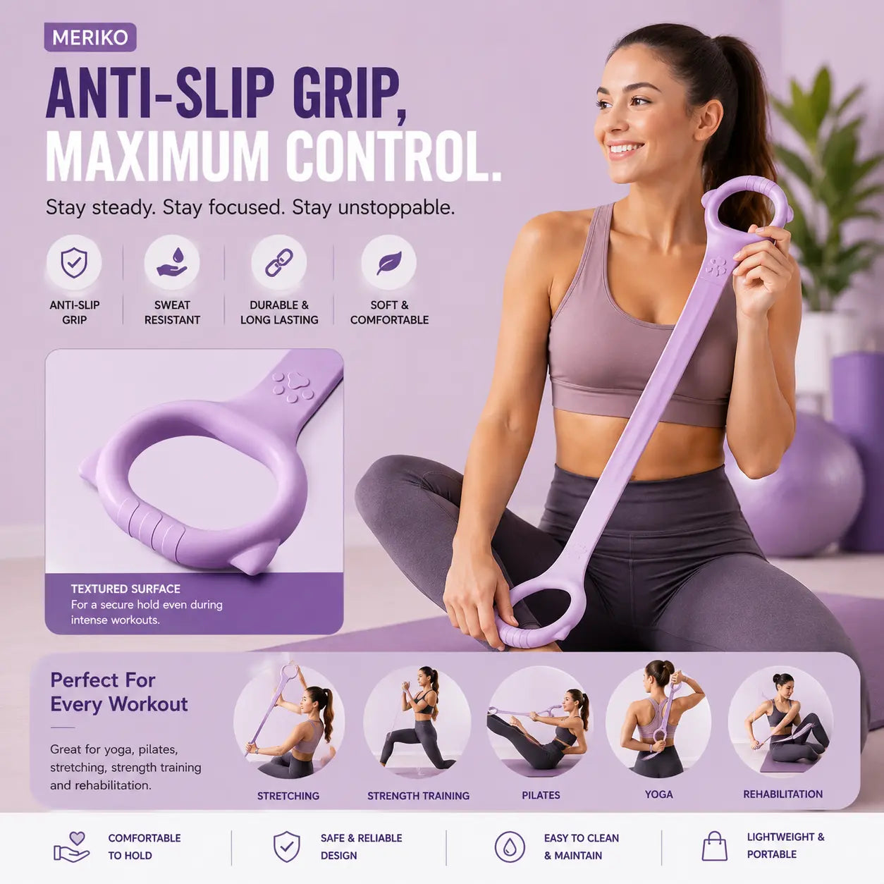 Figure 8 Resistance Band with Handles(Pack of 2)